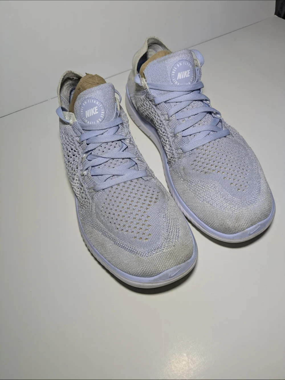 Nike Free RN Flyknit 2018 Womens Size 9.5 Running Shoes Blue Lavender 942839-402